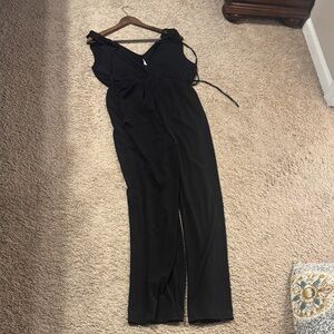 BCBGeneration Black Sleeveless Jumpsuit
